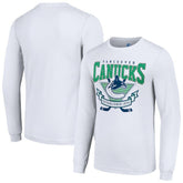 Vancouver Canucks Starter Team Logo Graphic Long Sleeve T-Shirt - White - NHL