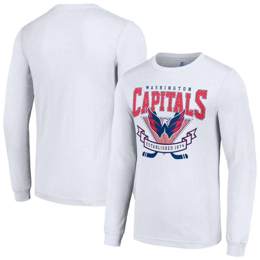 Washington Capitals Starter Team Logo Graphic Long Sleeve T-Shirt - White - NHL
