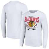 Chicago Blackhawks Starter Team Logo Graphic Long Sleeve T-Shirt - White - NHL