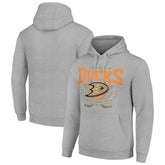 Anaheim Ducks Starter Team Logo Graphic Fleece Tri-Blend Pullover Hoodie - Heather Gray - NHL