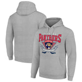 Florida Panthers Starter Team Logo Graphic Fleece Tri-Blend Pullover Hoodie - Heather Gray - NHL