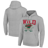 Minnesota Wild Starter Team Logo Graphic Fleece Tri-Blend Pullover Hoodie - Heather Gray - NHL