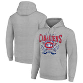 Montreal Canadiens Starter Team Logo Graphic Fleece Tri-Blend Pullover Hoodie - Heather Gray - NHL