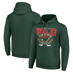 Minnesota Wild Starter Team Logo Graphic Fleece Tri-Blend Pullover Hoodie - Olive - NHL