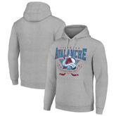 Colorado Avalanche Starter Team Logo Graphic Fleece Tri-Blend Pullover Hoodie - Heather Gray - NHL