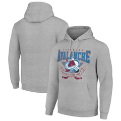 Colorado Avalanche Starter Team Logo Graphic Fleece Tri-Blend Pullover Hoodie - Heather Gray - NHL