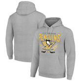Pittsburgh Penguins Starter Team Logo Graphic Fleece Tri-Blend Pullover Hoodie - Heather Gray - NHL