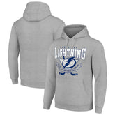 Tampa Bay Lightning Starter Team Logo Graphic Fleece Tri-Blend Pullover Hoodie - Heather Gray - NHL