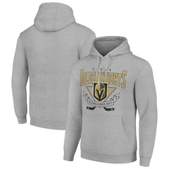 Vegas Golden Knights Starter Team Logo Graphic Fleece Tri-Blend Pullover Hoodie - Heather Gray - NHL