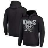 Los Angeles Kings Starter Team Logo Graphic Fleece Tri-Blend Pullover Hoodie - Black - NHL