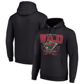 Minnesota Wild Starter Team Logo Graphic Fleece Tri-Blend Pullover Hoodie - Black - NHL