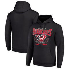 Carolina Hurricanes Starter Team Logo Graphic Fleece Tri-Blend Pullover Hoodie - Black - NHL