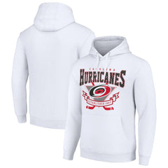 Carolina Hurricanes Starter Team Logo Graphic Fleece Tri-Blend Pullover Hoodie - White - NHL