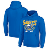 Buffalo Sabres Starter Team Logo Graphic Fleece Tri-Blend Pullover Hoodie - Royal - NHL