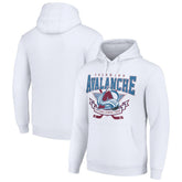 Colorado Avalanche Starter Team Logo Graphic Fleece Tri-Blend Pullover Hoodie - White - NHL
