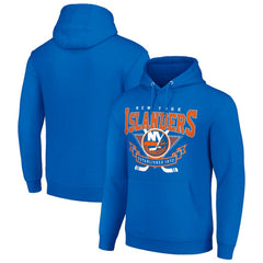 New York Islanders Starter Team Logo Graphic Fleece Tri-Blend Pullover Hoodie - Royal - NHL