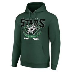 Dallas Stars Starter Team Logo Graphic Fleece Tri-Blend Pullover Hoodie - Olive - NHL