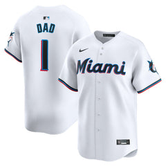 Miami Marlins Nike #1 Dad Home Limited Jersey - MLB
