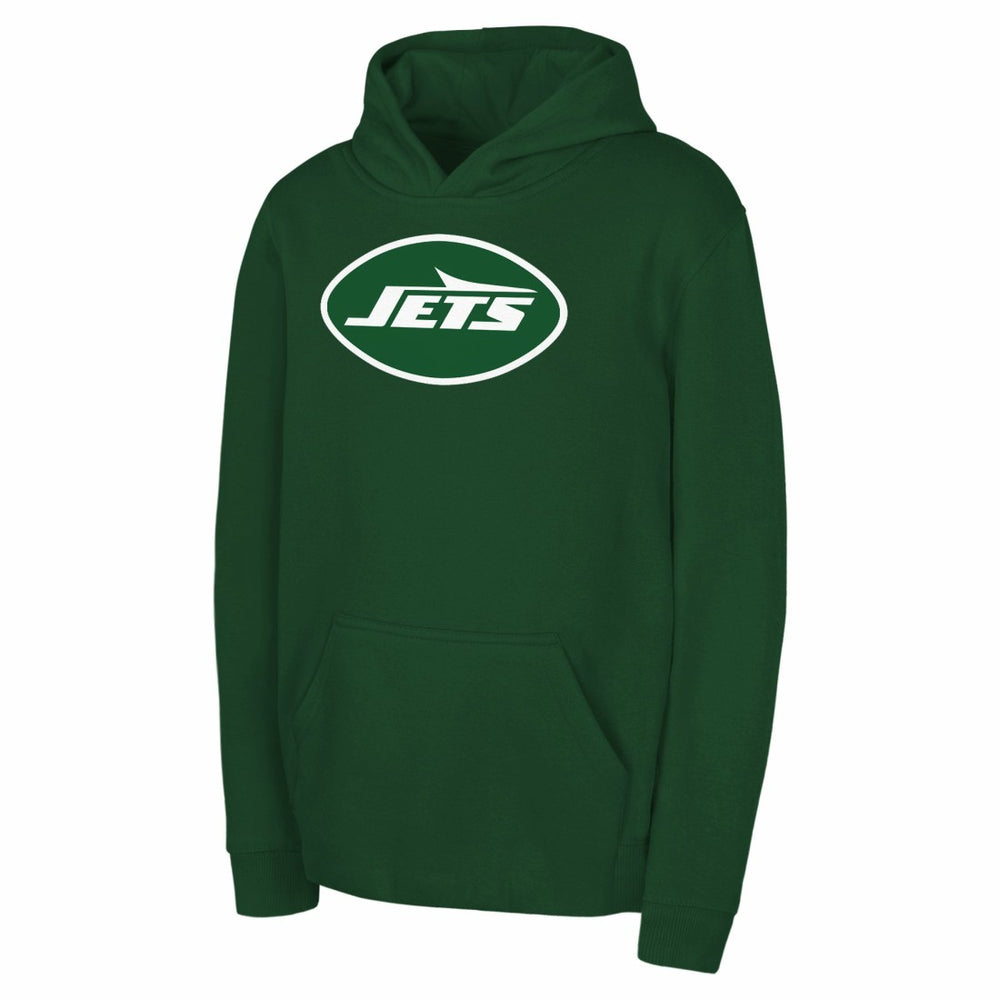 New York Jets Youth Team Logo Pullover Hoodie Green | NFL