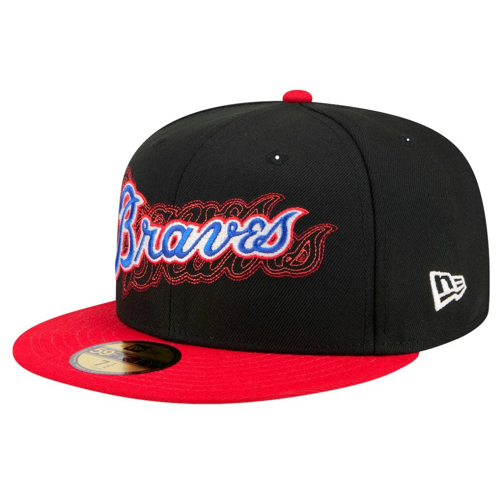 Atlanta Braves New Era Shadow Stitch 59FIFTY Fitted Hat - MLB