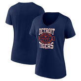 Detroit Tigers Women's Motor City Baseball V-Neck T-Shirt - MLB