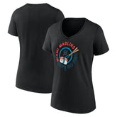 Miami Marlins Women's Let's Go Fish V-Neck T-Shirt - MLB