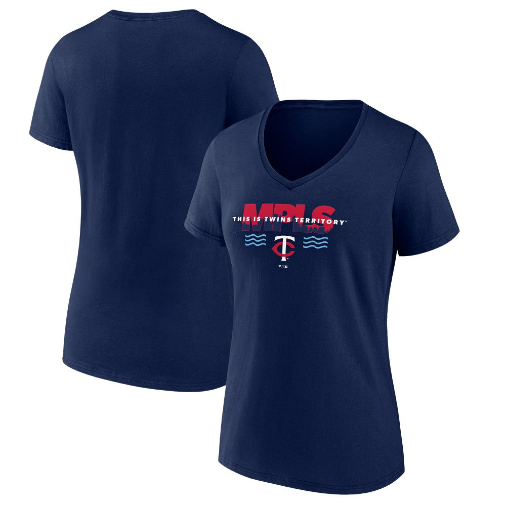Minnesota Twins Women's Territory V-Neck T-Shirt - MLB