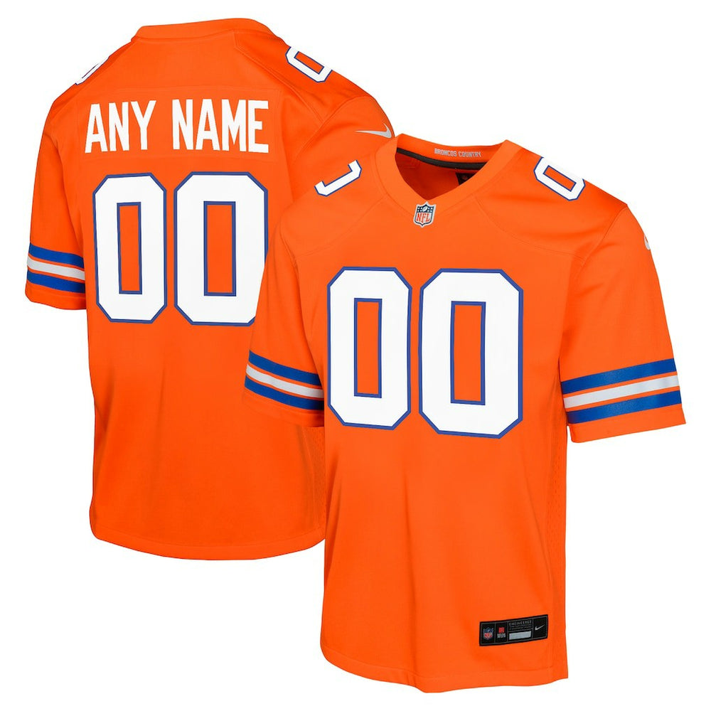 Denver Broncos Youth Mile High Collection 1977 Throwback Custom Game Jersey Orange | Nike for Sale