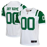 New York Jets Youth Classic Alternate Custom Replica Jersey White | Nike for Sale