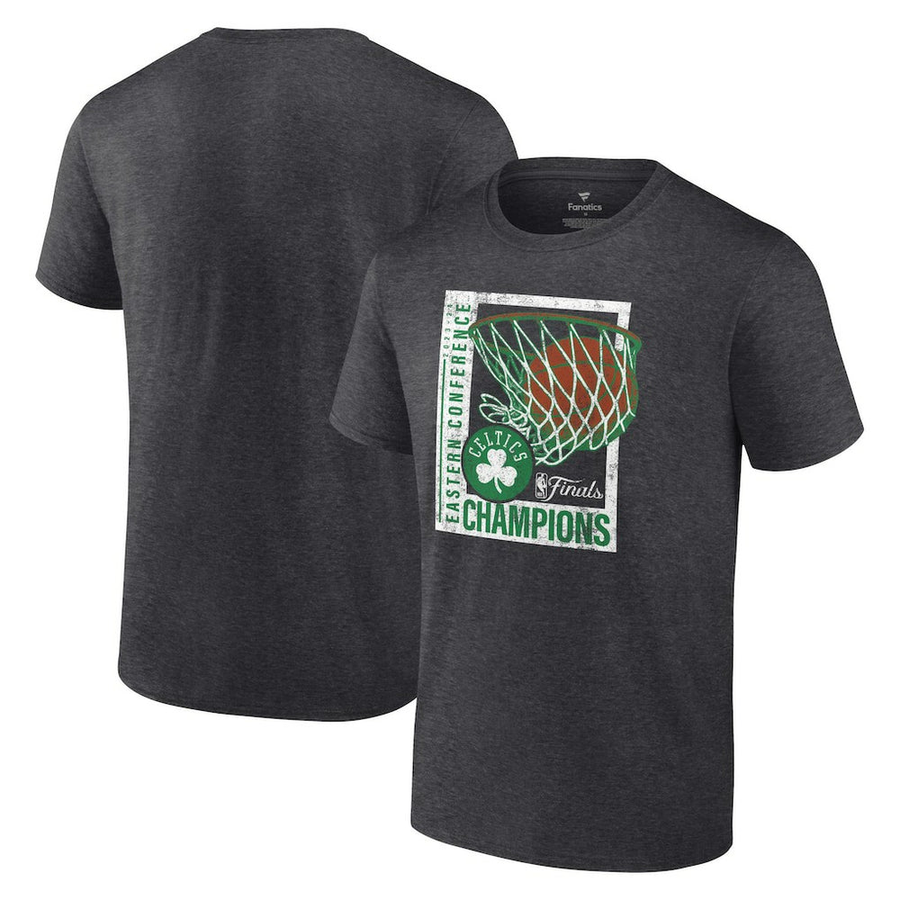 Boston Celtics 2024 Eastern Conference Champions Full Court Trap T-Shirt Heather Charcoal - NBA