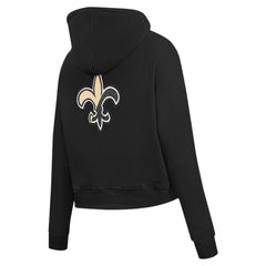 New Orleans Saints Pro Standard Women's Split Logo Full-Zip Hoodie Black | NFL