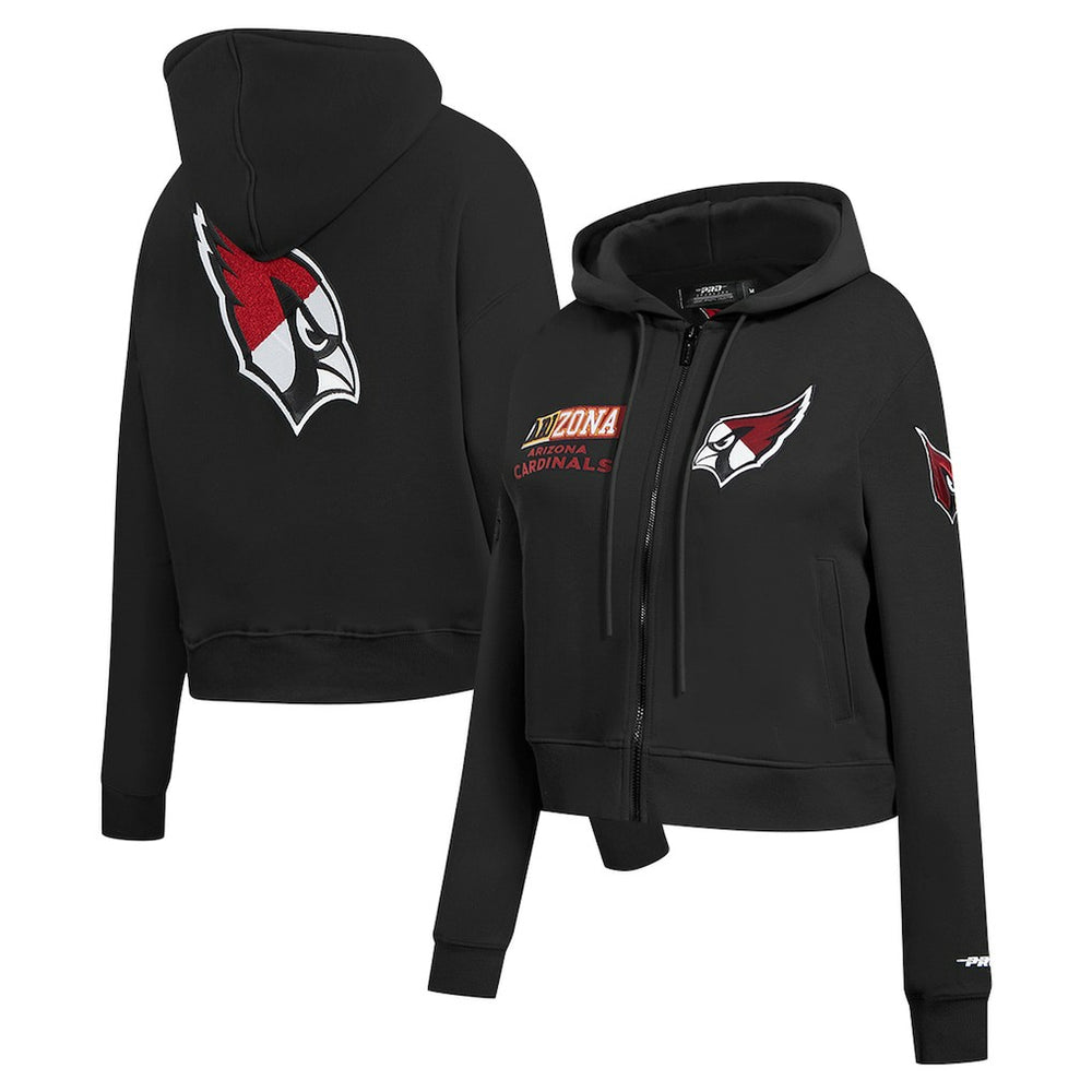 Arizona Cardinals Pro Standard Women's Split Logo Full-Zip Hoodie Black | NFL