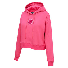 Miami Dolphins Pro Standard Women's Triple Pink Cropped Fleece Pullover Hoodie Pink | NFL
