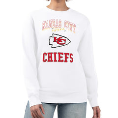 Kansas City Chiefs G-III 4Her by Carl Banks Women's Team Logo Graphic Tri-Blend Pullover Sweatshirt White | NFL