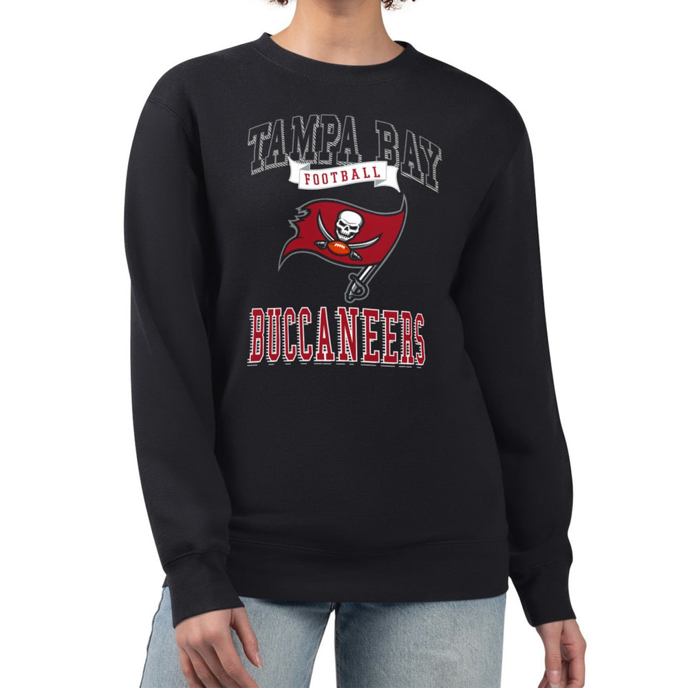 Tampa Bay Buccaneers G-III 4Her by Carl Banks Women's Team Logo Graphic Tri-Blend Pullover Sweatshirt Black | NFL