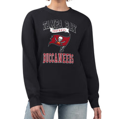 Tampa Bay Buccaneers G-III 4Her by Carl Banks Women's Team Logo Graphic Tri-Blend Pullover Sweatshirt Black | NFL