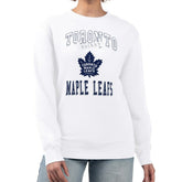 Toronto Maple Leafs G-III 4Her by Carl Banks Women's Team Logo Tri-Blend Fleece Pullover Sweatshirt - White - NHL