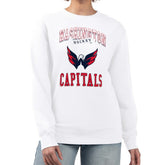 Washington Capitals G-III 4Her by Carl Banks Women's Team Logo Tri-Blend Fleece Pullover Sweatshirt - White - NHL