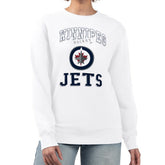 Winnipeg Jets G-III 4Her by Carl Banks Women's Team Logo Tri-Blend Fleece Pullover Sweatshirt - White - NHL