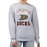 Anaheim Ducks G-III 4Her by Carl Banks Women's Team Logo Tri-Blend Fleece Pullover Sweatshirt - Heather Gray - NHL