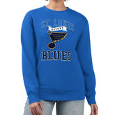 St. Louis Blues G-III 4Her by Carl Banks Women's Team Logo Tri-Blend Fleece Pullover Sweatshirt - Blue - NHL