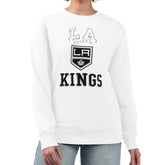Los Angeles Kings G-III 4Her by Carl Banks Women's Team Logo Tri-Blend Fleece Pullover Sweatshirt - White - NHL