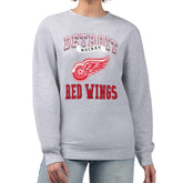 Detroit Red Wings G-III 4Her by Carl Banks Women's Team Logo Tri-Blend Fleece Pullover Sweatshirt - Heather Gray - NHL