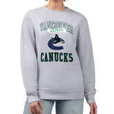 Vancouver Canucks G-III 4Her by Carl Banks Women's Team Logo Tri-Blend Fleece Pullover Sweatshirt - Heather Gray - NHL