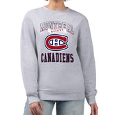 Montreal Canadiens G-III 4Her by Carl Banks Women's Team Logo Tri-Blend Fleece Pullover Sweatshirt - Heather Gray - NHL