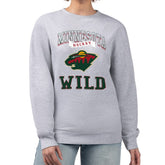 Minnesota Wild G-III 4Her by Carl Banks Women's Team Logo Tri-Blend Fleece Pullover Sweatshirt - Heather Gray - NHL