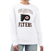 Philadelphia Flyers G-III 4Her by Carl Banks Women's Team Logo Tri-Blend Fleece Pullover Sweatshirt - White - NHL