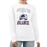 Colorado Avalanche G-III 4Her by Carl Banks Women's Team Logo Tri-Blend Fleece Pullover Sweatshirt - White - NHL