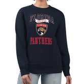 Florida Panthers G-III 4Her by Carl Banks Women's Team Logo Tri-Blend Fleece Pullover Sweatshirt - Navy - NHL