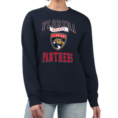 Florida Panthers G-III 4Her by Carl Banks Women's Team Logo Tri-Blend Fleece Pullover Sweatshirt - Navy - NHL